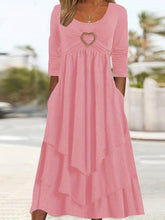 Leila - Heart ring decor layered dress